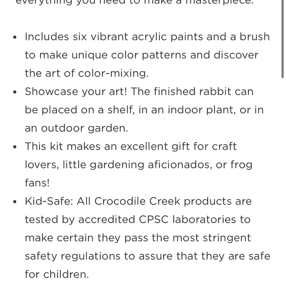 Crocodile Creek Rock Stone Pets Paint Kit - Garden Rabbit Sturdy Weatherproof